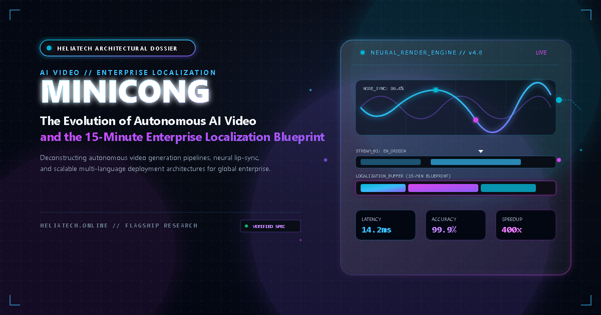 Minicong: The Evolution of Autonomous AI Video and the 15-Minute Enterprise Localization Blueprint — Flagship Architectural Artwork