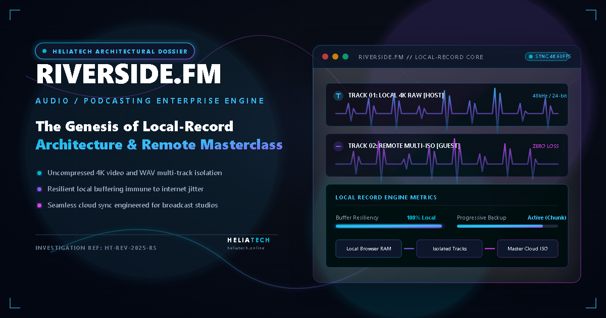 Riverside.fm: The Genesis of Local-Record Architecture and the Masterclass in Remote Studio Production — Flagship Architectural Artwork