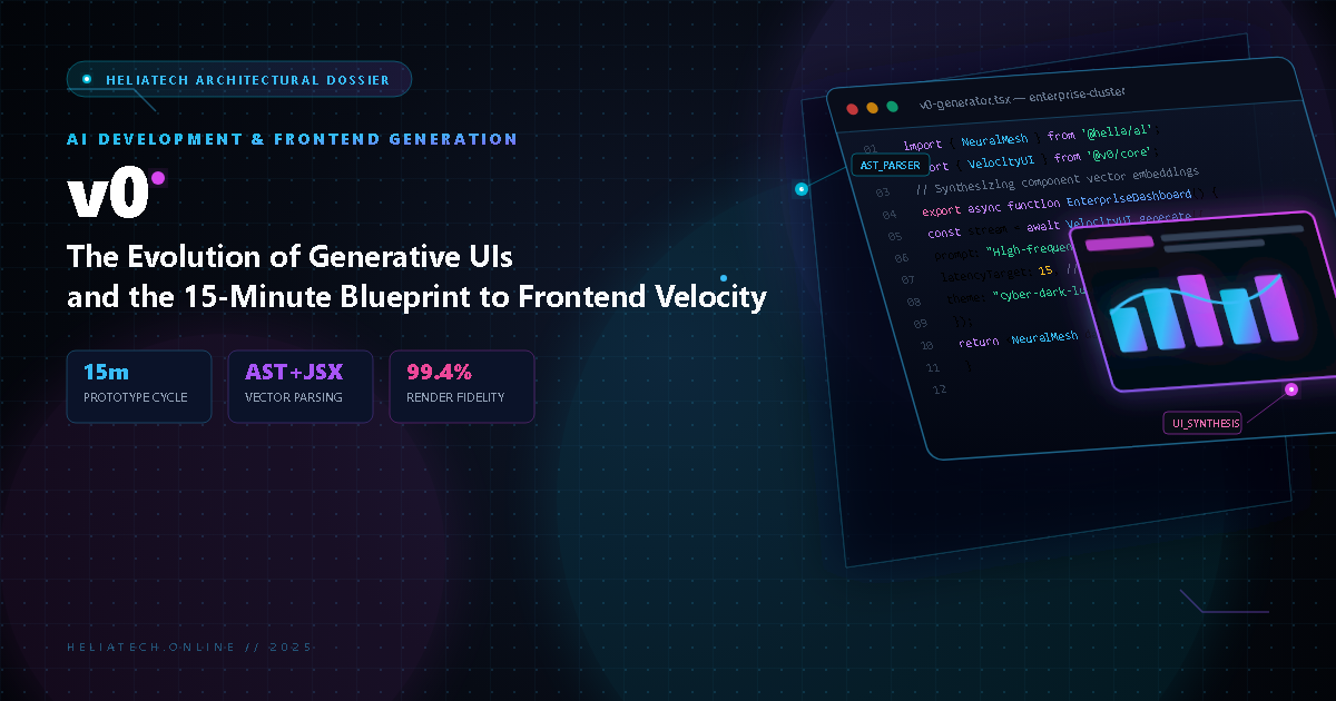 v0: The Evolution of Generative UIs and the 15-Minute Blueprint to Frontend Velocity — Flagship Architectural Artwork